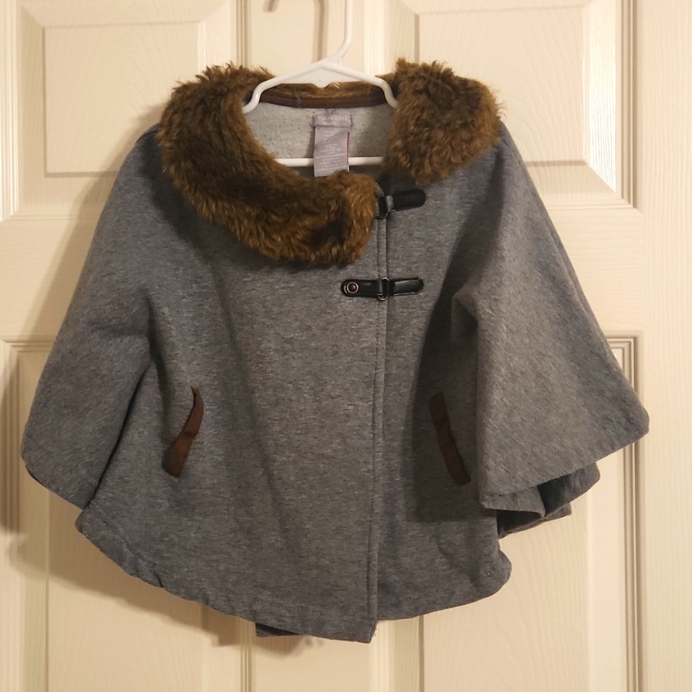 Tahari 2-Piece Set- Faux Fur Collar Jacket & Tights- Size 5T